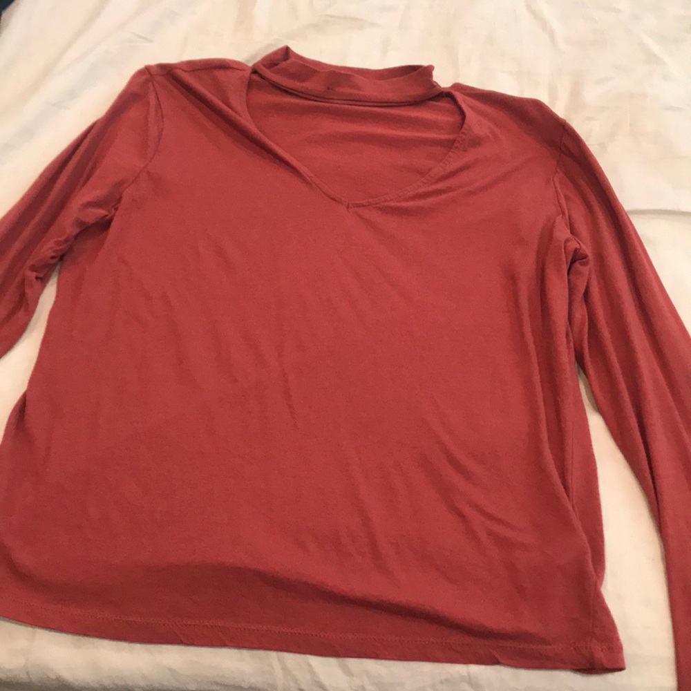 Keyhole long sleeve T-shirt